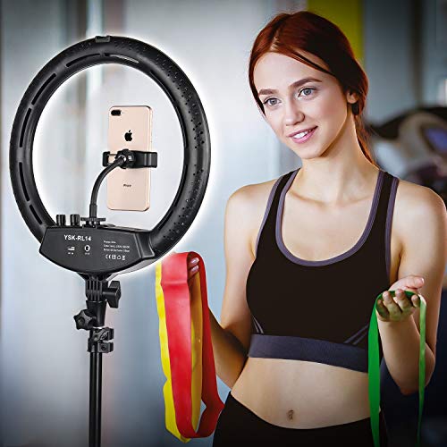 Ring Light with Tripod Stand, Yesker 14 Inch LED Ringlight Kit with