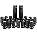 ECCPP Wheel Lug Nuts 12x1.5 20 Pieces +2 Keys Black Thread Close End Spline Tuner Racing Lug Nuts for 1960-2014 for Chevrolet Corvette 1982-2004 for Chevrolet S10 1976-2014 for Honda Accord