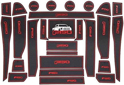 Cup Mats Gate Slot Door Mat for Ford F150 Raptor 2015 2016 2017 Accessories