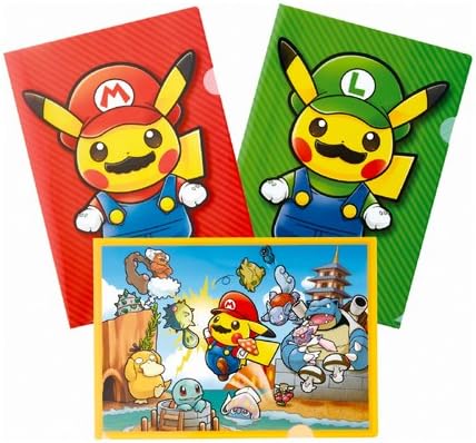 Amazon マリオピカチュウ ルイージピカチュウ クリアファイル3枚セット おもちゃ おもちゃ