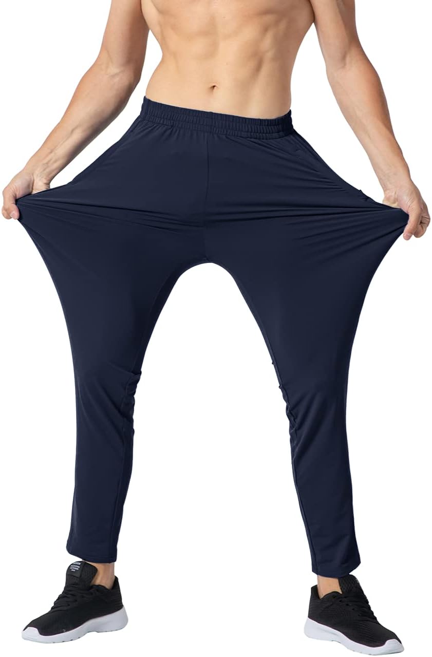 JHMORP Men's Workout Athletic Pants Lightweight Training Running Jogger Pants with Zipper Pockets : Clothing