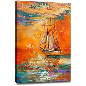 amazon.com: artkisser original modern abstract landscape