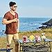 RORAIMA Easy Setup Portable Compact Aluminum Camping Folding Table with 120Lbs Capacity Great for Outdoor Camping, BBQ or Playing Cards Product Size 37.4″x19.7″x27.2″ with Carry Bag Blackthumb 4