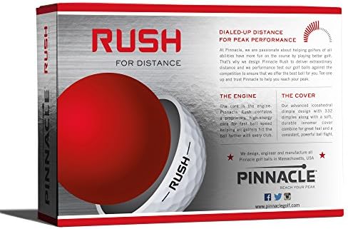 Amazon Pinnacle ピナクル ゴルフボール Pinnacle Rush 2ピース 12個入り ホワイト P4034s Pinnacle ピナクル ゴルフボール