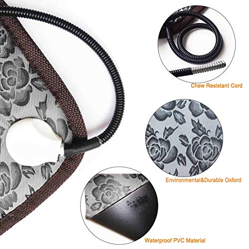 Yichang Heated Pet Beds for Cats Small Dogs Electric Pets Heating Pads Safety Warming Mats Heater Adjustable Waterproof Chew Resistant Cord 17.7"×17.7" - Thumbnail 5