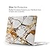 ZinMark Soft-Touch Rubber Coated 13 inch Shell Folio Cover Hard Case for [ MacBook Air 13.3 inch ] (Model: A1369 & A1466 ) - Gold Marble