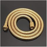 Hairstore Gold Stainless Steel Shower Hose 2m Flexible Bath Extension view 3