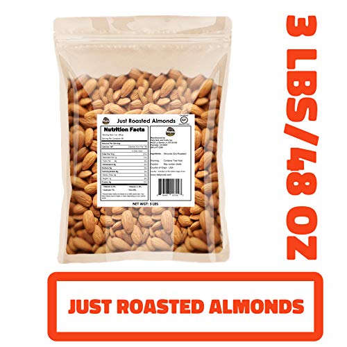Just Roasted Almonds (Un-Salted, Dry-Roasted) (Just Roasted Almonds, 48 OZ) (KOSHER CERTIFIED)