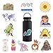 The Carefree Bee - 14 Cute Animal Stickers for Water Bottles, Laptops (Series 1)