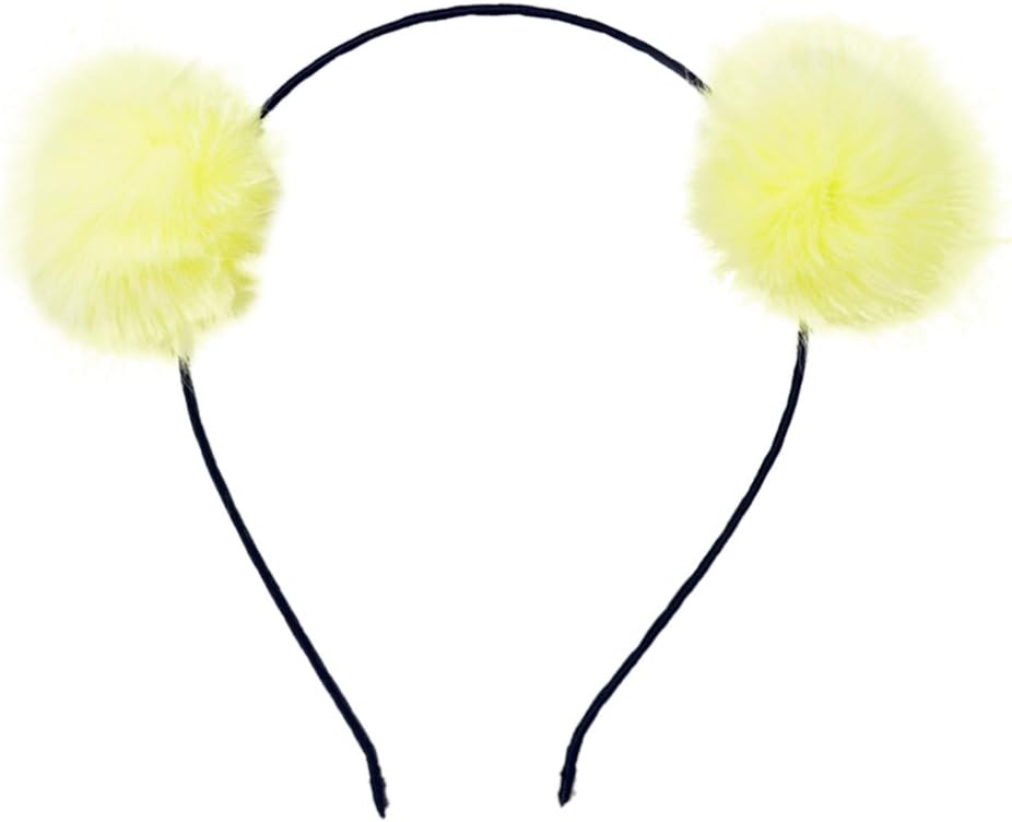 Faux Fluffy Rabbit Fur Ball Cat Ears Panda Hair Hoop Headband Xmas Party Cosplay