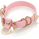 ADEMISHIA Handmade Punk Gold O-Ring Leather Choker Necklaces With Buckle Fastening Adjustable Collar For Womens