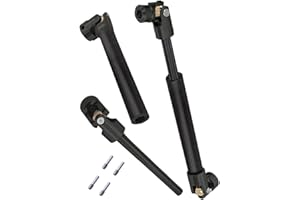 RC Drive Shaft Universal Upgrades for 1/10 SCX10 II Red cat D90 Gen7/Pro RC 4WD GEN8 SCX10 2, Rcarmumb 2pcs RC Crawler Driveshaft,Harden Steel #45 Part Hop-Ups (94-125MM & 116-170MM) Black