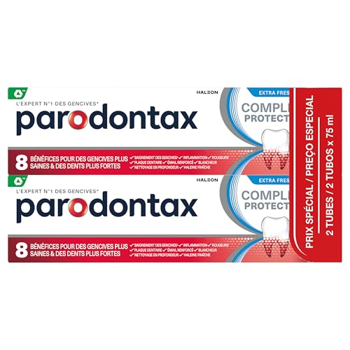 - Dentifrice Complete Protection Fraîcheur Intense - Offre 8 Bénéfices Spécifiques pour des Gencives Saines & des Dents Fortes - Aide à Garder l'Haleine Fraiche - 2 x 75 ml