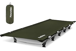 Naturehike GreenWild Camping Cot, Ultralight Folding Backpacking Cot, 60-Second Easy Set-Up, Supports 330lbs, Portable Camping Bed for Adults for Camping Hiking Travel Home