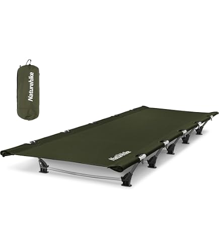 Lit De Camping MOJEST Ultraléger Pour Adultes – Portable, Pliable, 350 Lbs – Noir