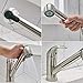 VCCUCINE Commercial Stainless Steel Single Handle Pull Out Sprayer Brushed Nickel Kitchen Faucet, Small Pull Down Bar Sink