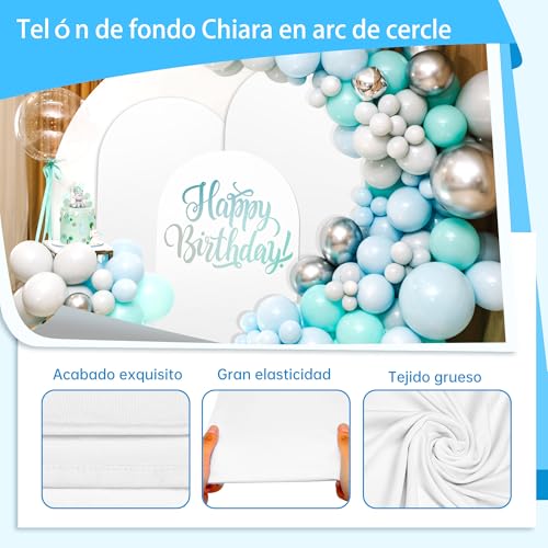 MEKOTRIN 3 Piezas de Fondo Cubierta de de Alta Elasticidad Espesar Fibra de Poliuretano Seda de Leche a Prueba de Decoloración para Fiestas de Boda 4FT, 5FT, 6FT