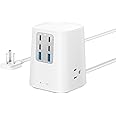 Anker Charging Station (100W), 9-in-1 USB-C Power Strip with 300J Surge Protection, for iPhone 16 and MacBook, 5 ft Flat Cable and Plug, 4 USB-C and 2 USB-A Ports, 3 AC Outlets, for Home, Office