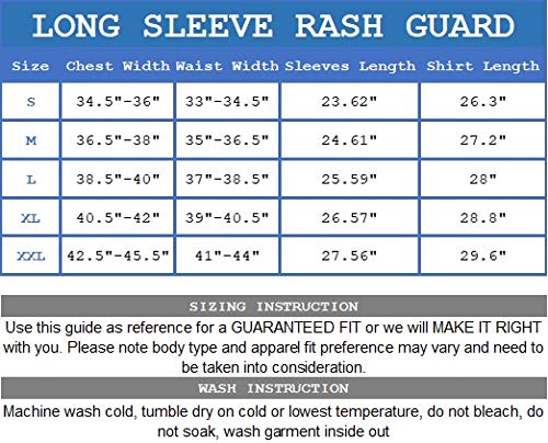 image for BPS Mens Long Sleeve Dry-Fit Rashguard with 50+ Sun Protection for Out