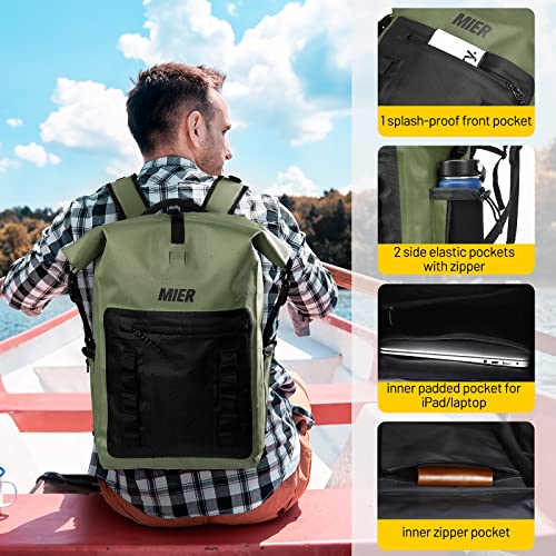 MIER Dry Bag Waterproof Backpack 30L Dry Sack Heavy Duty RollTop Closure for Kayaking, Beach