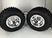 MASSFX Polished Aluminum Rims & Tires Wheels kit Fits Yamaha YFZ350 Banshee 350