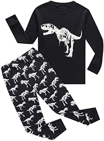 Dolphinboys Boys Pajamas Little Kids PJS Sets Dinosaur Cotton Toddler Clothes Sleepwears Size 5