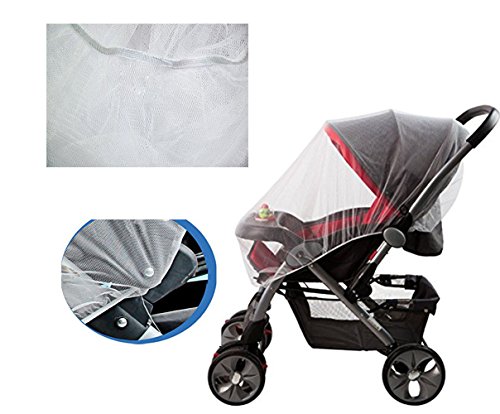 SYOOY 2 PCS Stroller Mosquito Net Insect Netting for Baby Strollers Cribs Car Seats Cradles White