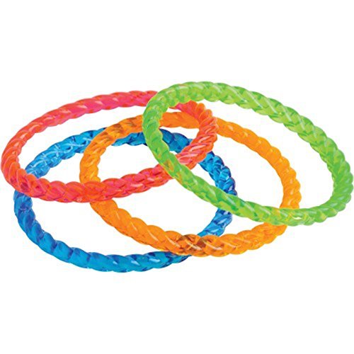 Lot Of 12 Assorted Color Child Size Plastic Bangle Bracelets
