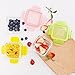 Mini Glass Baby Food Containers Storage-3 Pieces Small Reusable Multi-color Meal Prep Containers, BPA Free Airtight Locking Lids, Microwave, Oven, and Dishwasher Safe(5.08oz,0.64cup,Square)
