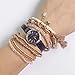 RareLove Bohemian Beaded Bracelet Stretch Wrap Bangle with Charms Stars Tassels Dangle Layered