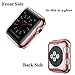 Apple Watch case, iiteeology Electroplate Slim Case with Screen Protector for Apple Watch Series 1 (38mm Rose Gold)