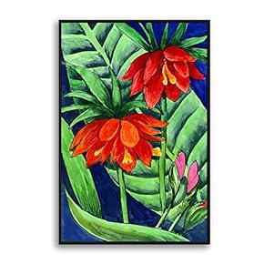 Framed Canvas Home Artwork Decoration Flower Canvas Wall Art for Living Room, Bedroom - 16x24 inches