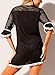 BLENCOT Women's Crochet Chiffon Tassel Swimsuit Bikini Pom Pom Trim Swimwear Beach Cover Up-Black Medium