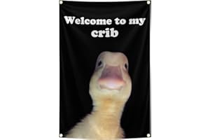 GENERIC Welcom to My Crib Flag 2x3 Ft Flag with Brass Grommets for Man Cave Teen Boys and Girls College Dorm Room Decor Outdoor Yard Signs Parties
