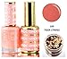 DND DC Oranges GEL POLISH DUO, Gel Lacquer 0.5 oz + Matching Nail Polish Color 0.5 oz, Daisy Nails (with bonus side Glitter) Made in USA (Tiger Stripes (109))