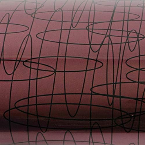 ROSEROSA Peel and Stick PVC Instant Metallic Decorative Self-Adhesive Covering Countertop Backsplash Oval Curve (PGS5163-2 : 1.96 Feet X 8.20 Feet)