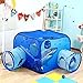 Kids Play Tunnel Tent with Pop Up Design | 2 Connected Tunnels Crawling and Fun | Seaworld Inspired Shark Tent| Children’s Play Tent Fits 2 to 3 Small Children (55 x 55 x 31.5 Inches)