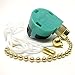 Zing Ear ZE-268S6 3 Speed 4 Wire Ceiling Fan Pull Chain Switch Replacement Three Way Four Position Rotary Motor Controller Repair Kit 3A250VAC 6A125VAC for Overhead Fans & Floor Fans - Brass Finish