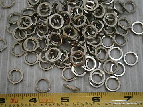 Panel Nut 3/8-32 x 1/2 x 3/32 Hex Brass Nickel Finish Lot of 25#2461 - Quality Assurance from JumpingBolt