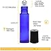 Rioa 10ml(1/3oz) Roll on Glass Bottle- Set of 6 for Essential Oil - Empty Aromatherapy Essential Oils, Perfume Bottles - Refillable Slim with Metal Ball and Black Plastic Lid