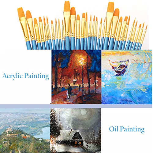 6 Paintbrushes+Watercolor+Painting+Miniature+Detailing