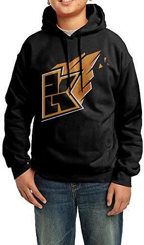 Boys Girls Kids Kwebbelkop Symbol Hoodie Black Cotton Hoodie Medium