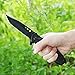 Pocket Folding Tanto Knife with Clip and Hanging Hole，60HRC Black-Oxide 8Cr13Mov Blade EDC Survival Tactical Military Knives for Self Defense Camping Outdoor (5.2-inch Closed)