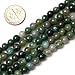 6mm Round Moss Agate Beads Strand 15 Inch Jewelry Making Beads
