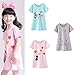 DGAGA Little Girls Cute Cotton Floral Nightgown Sleepwear Pajamas Sleep Dresses Pink 5-6 Years /130cm