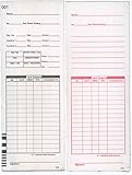 1000 Lathem E7 series compatible time cards (form E79) for Lathem 7000E / Lathem 7500E calculating time recorders, time card dimensions 3.375 inches wide, 9 inches long