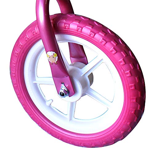ChromeWheels Kids' Bike with Training Wheels and EVA Tire, Girls Bike for 2-4 Years Old, Pink