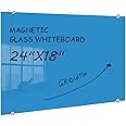 Blue Tempered Glass whiteboard (G2418W), Magnetic Full Screen Suspension erasable Blackboard, Home Children's Teaching and Painting, Training Institution, Commercial Office, with Gifts……