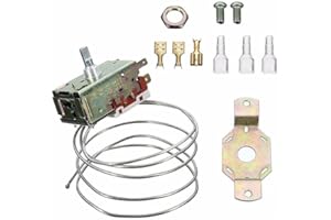 K50 P1126 Thermostat for Cold Cabinet Units with 80cm Metal Sensing Line and 1200mm Capillary 115V 60 Hz 75 A Electrical Inpu