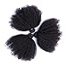 Mongolian Afro Kinky Curly Bundles Human Hair Bundles 18 20 22 Inch 4B 4C Afro Kinky Bulk Human Hair Virgin Hair Weave Bundles for Black Women Human Hair Weft Natural Black Color